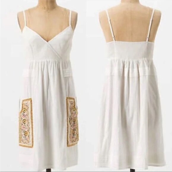 Anthropologie Dresses & Skirts - Anthropologie Vanessa Virginia Desert Hills Dress with Embroidered Pockets Sz 2